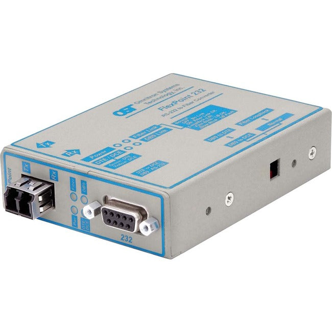 FlexPoint RS-232 Serial Fiber Media Converter DB-9 LC Single-mode 30km 4489-21