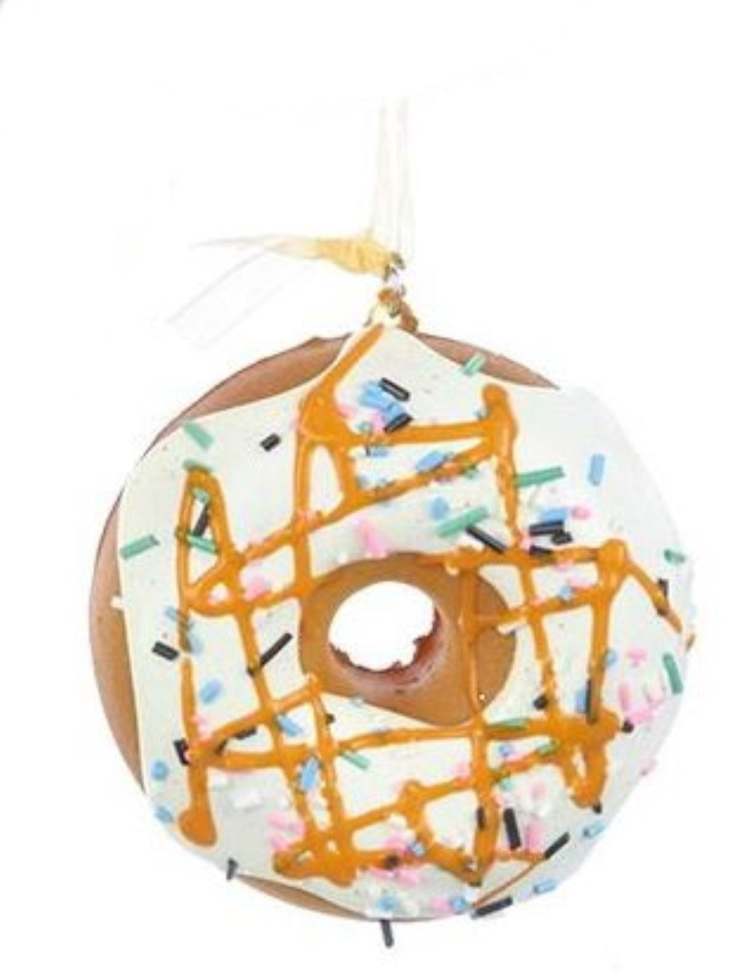 Foam Donut Ornament - Vanilla with Maple
