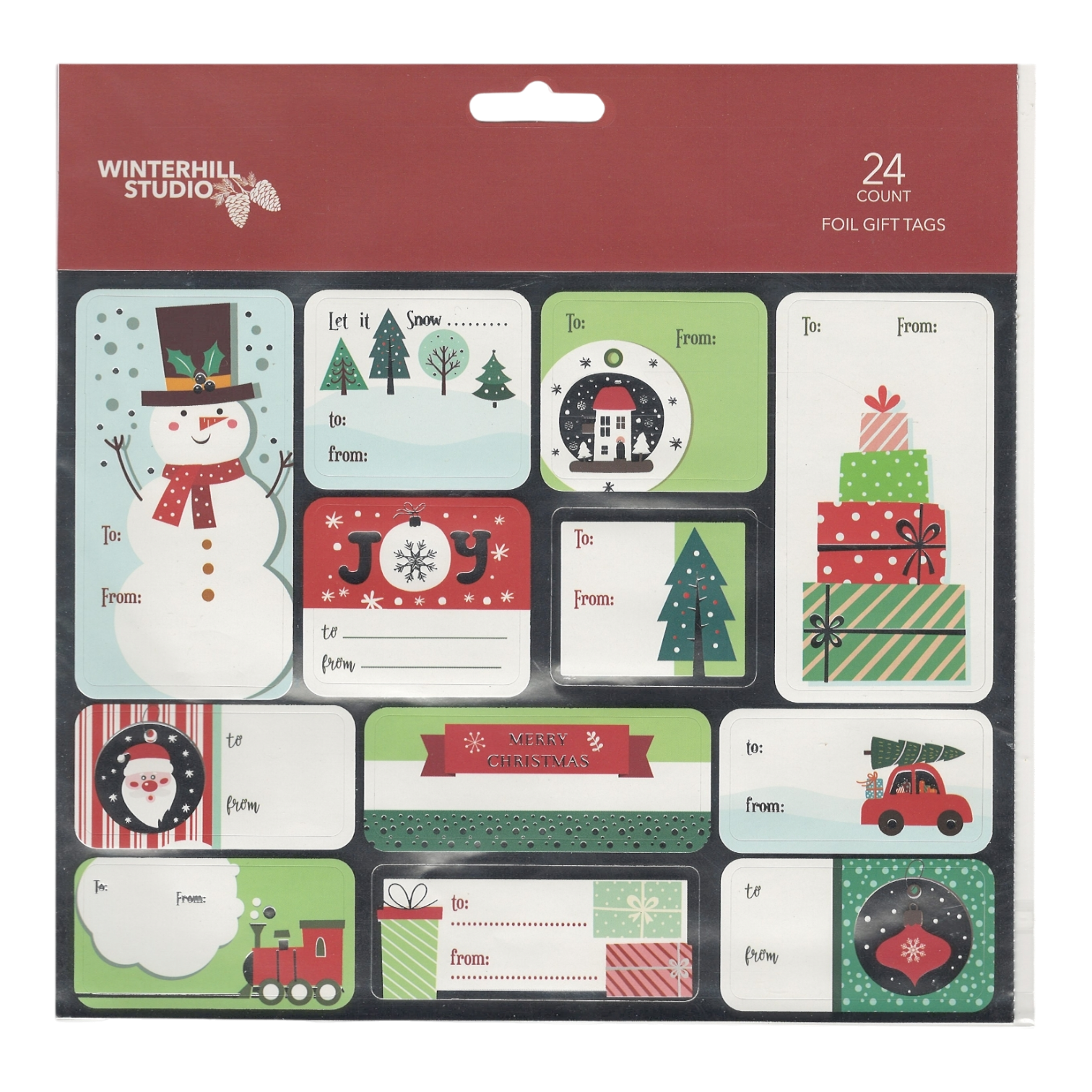 Foil Peel and Stick Gift tags - Silver Pastels