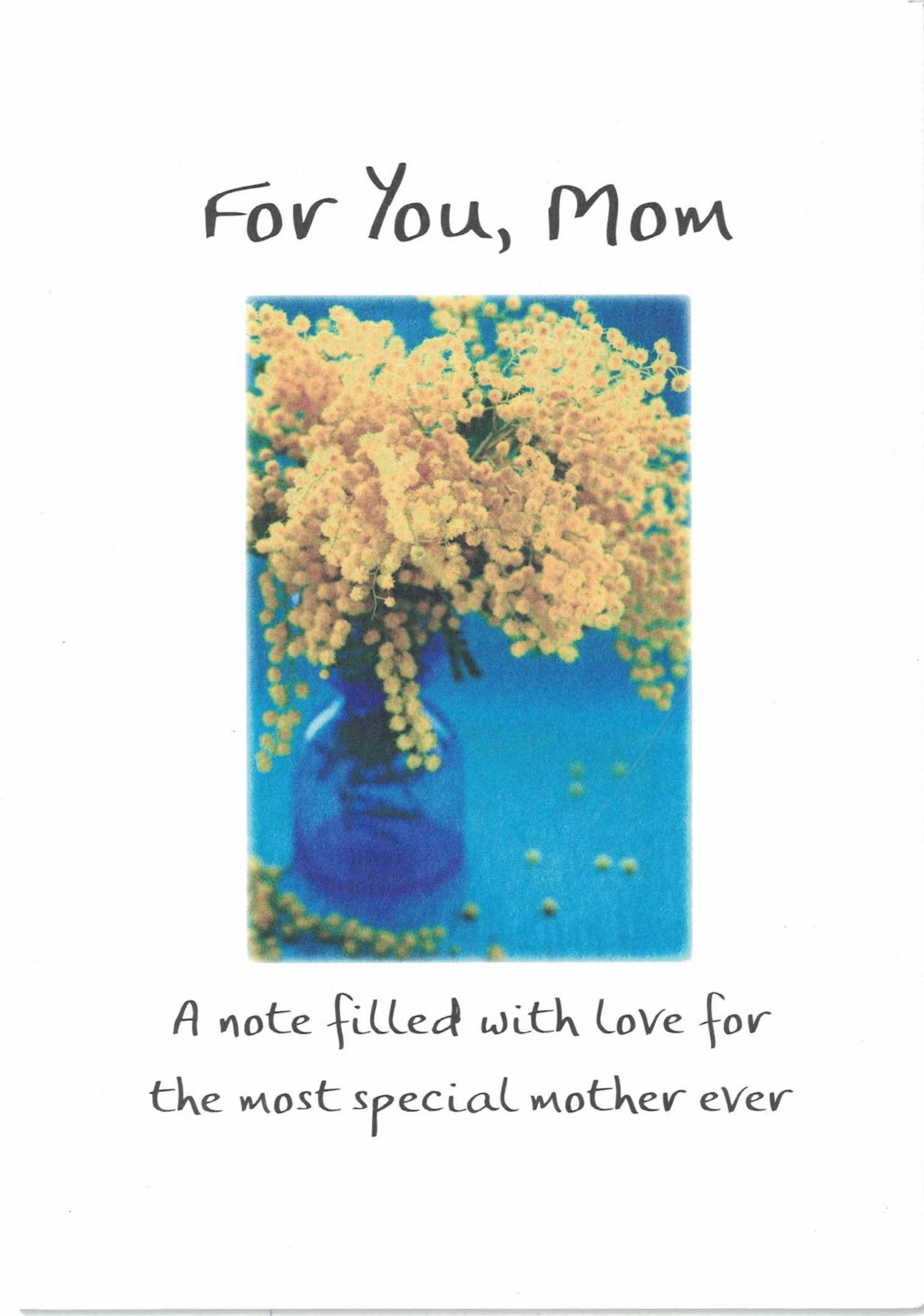For You, Mom - A Note Filled With Love - Greeting Card