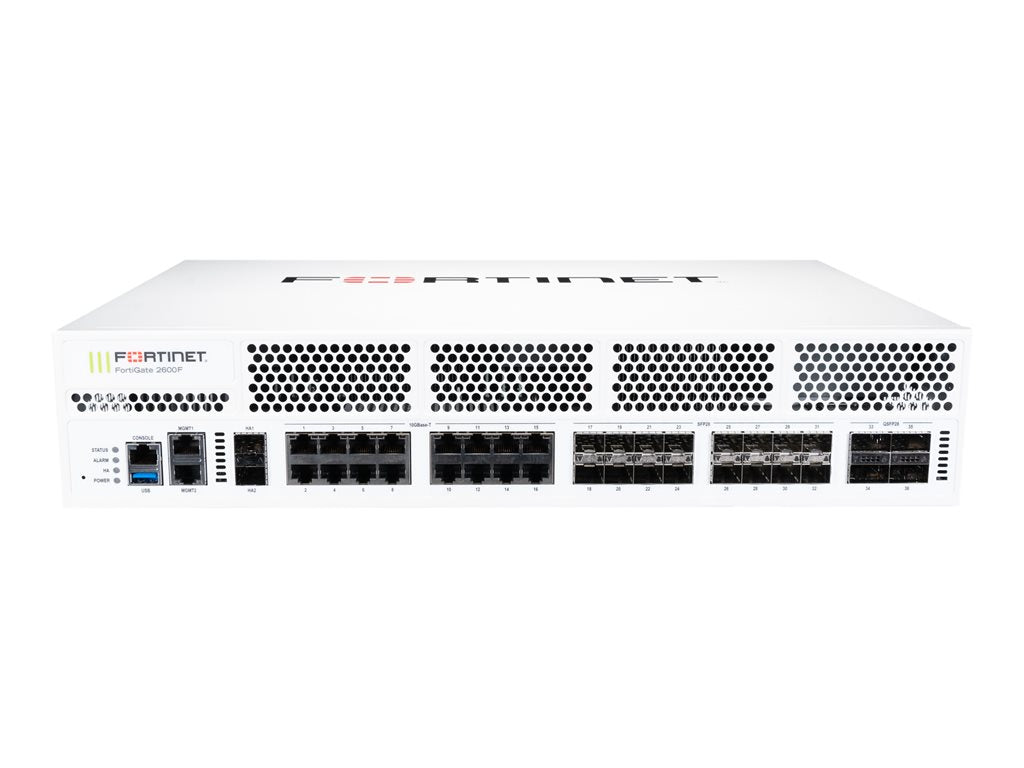 Fortinet FortiGate 2601F-DC - Security appliance - with 3 years FortiCare Premium Support + 3 years FortiGuard