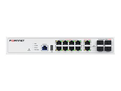 Fortinet FortiSwitch 110G-FPOE - Switch - managed - 2 x 10/100/1000/2.5G/5G (PoE++) + 8 x 10/100/1000/2.5G (PoE+) + 2 x 10 Gigabit FS-110G-FPOE