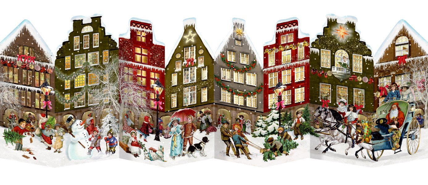Free Standing Victorian Street Advent Calendar