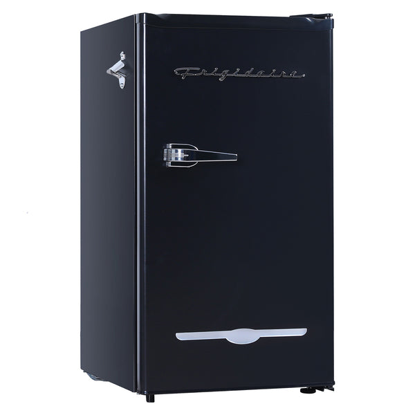 Frigidaire EFR376-B-BLACK 3.2-Cu.-Ft. 65-Watt Retro Bar Fridge with Side Bottle