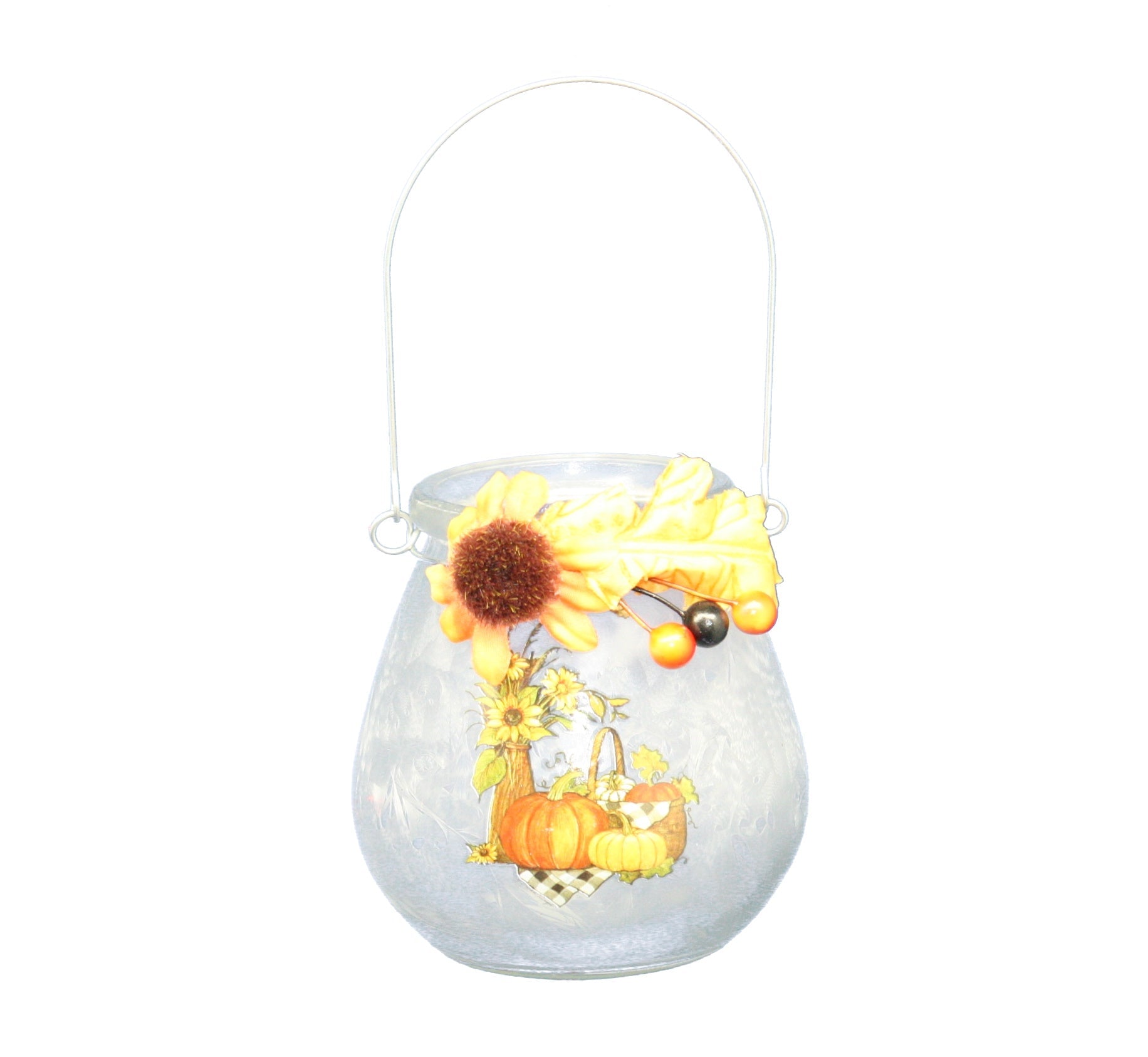 Frosted Glass Harvest Luminary -