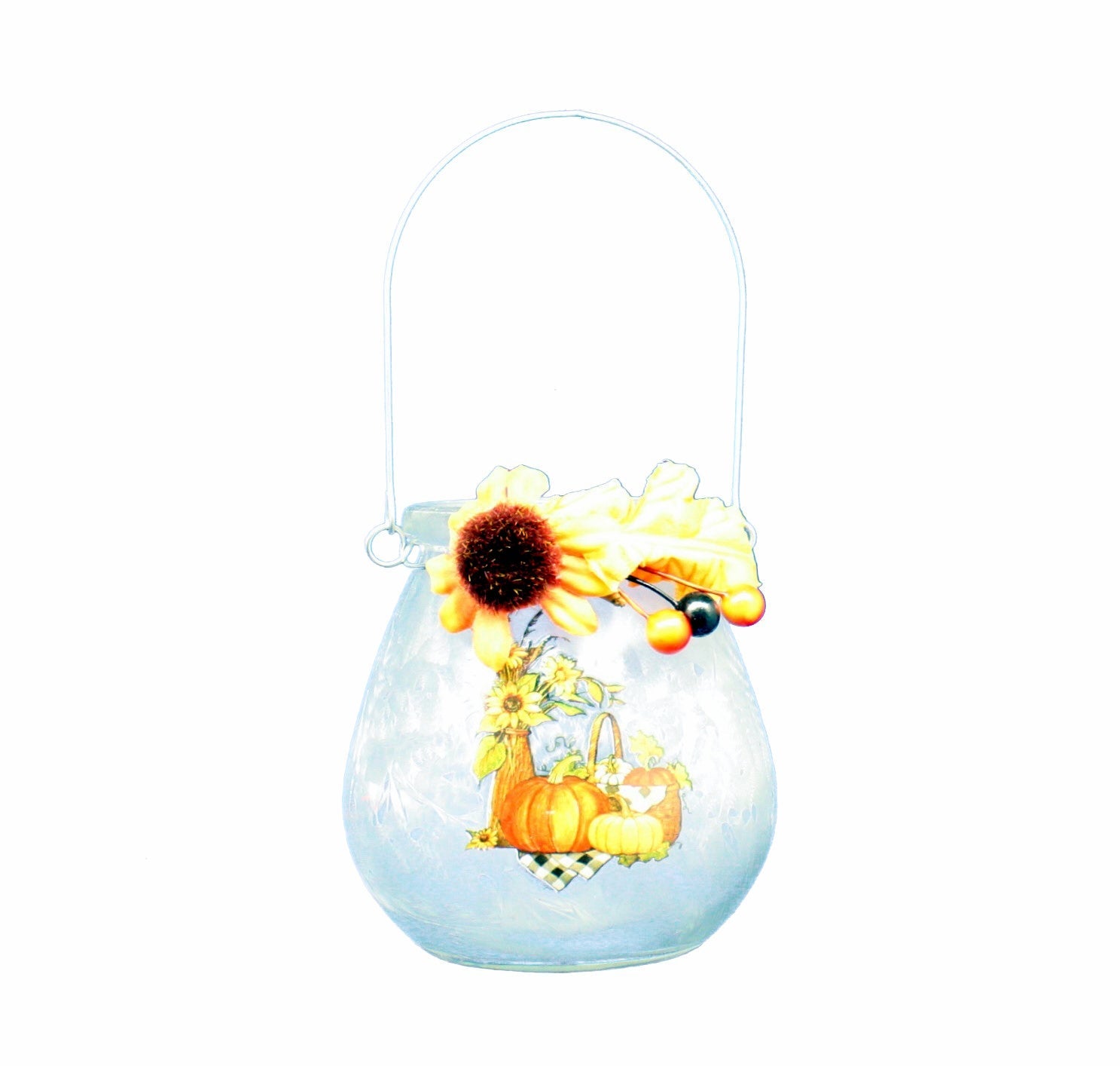 Frosted Glass Harvest Luminary -