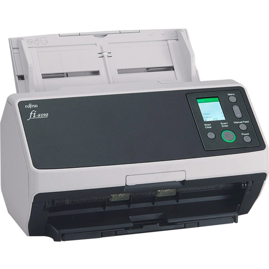 Fujitsu Fi-8190 Large Format Adf/Manual Feed Scanner - 600 Dpi Optical