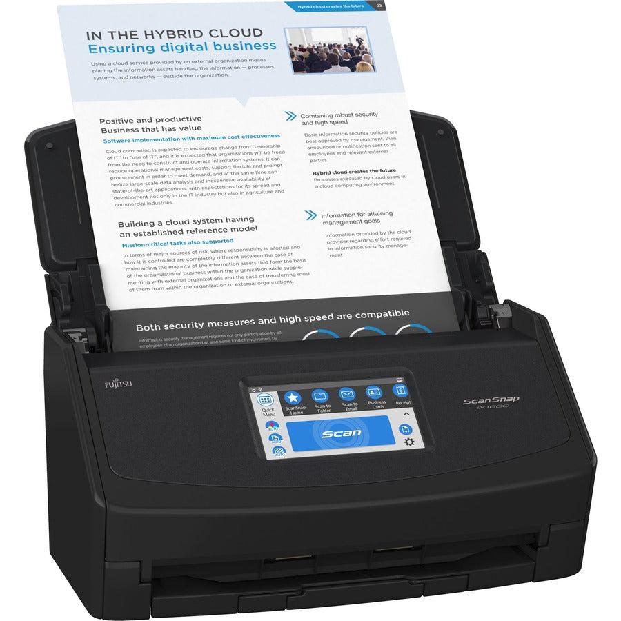 Fujitsu Scansnap Ix1600 Adf + Manual Feed Scanner 600 X 600 Dpi A4 Black