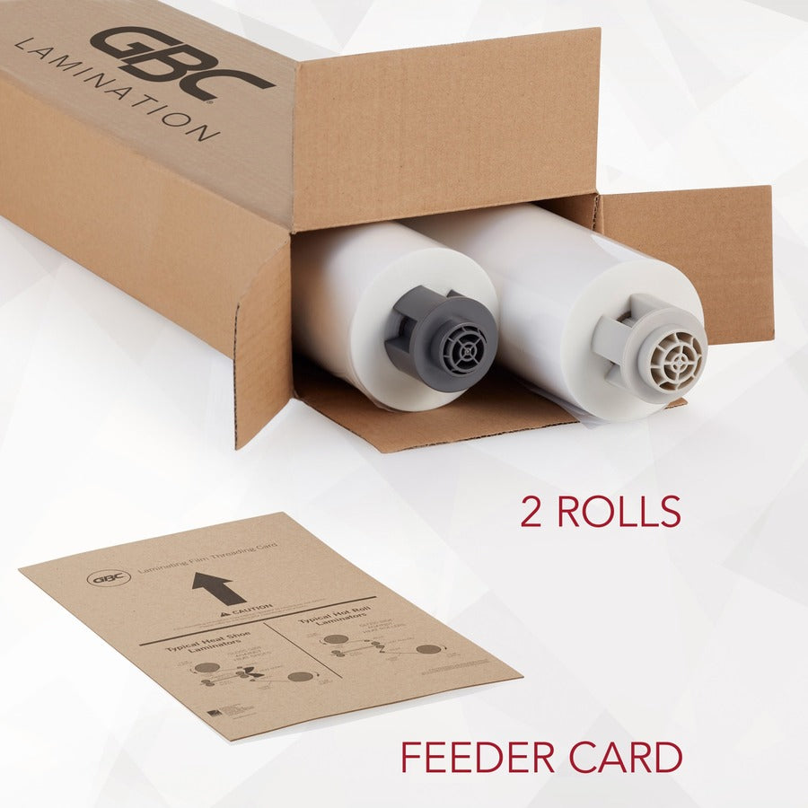 GBC EZ Load Gray End Cap Laminating Roll Film - Laminating Pouch/Sheet Size: 25" Width x