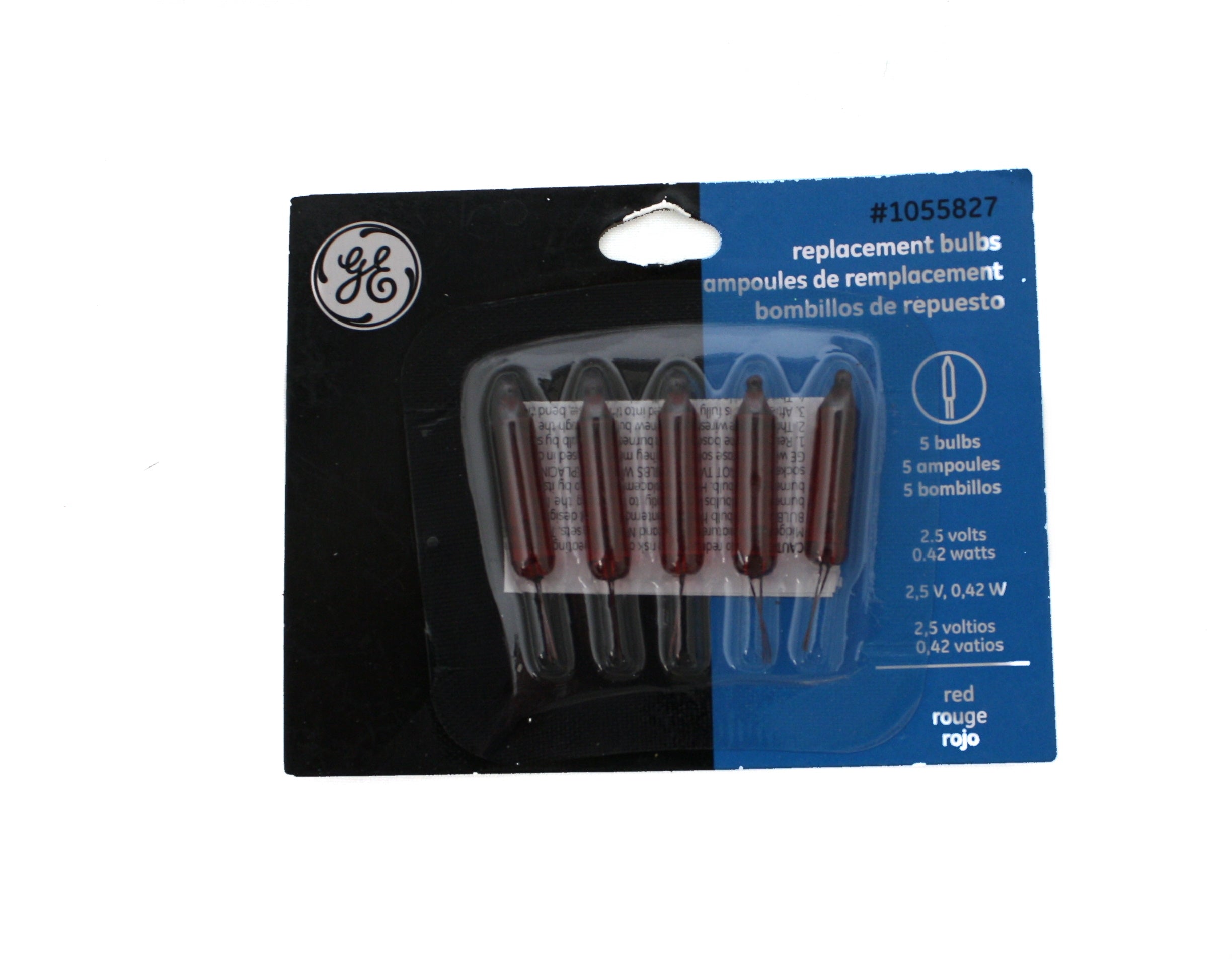 GE Incandescent String Light Bulbs 5 pack - Red