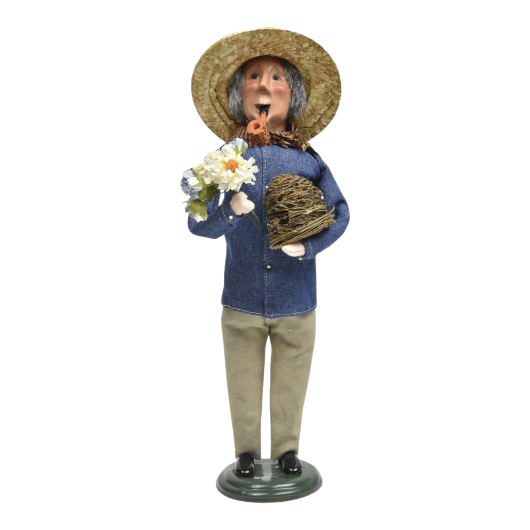 Gardening Man with Pipe