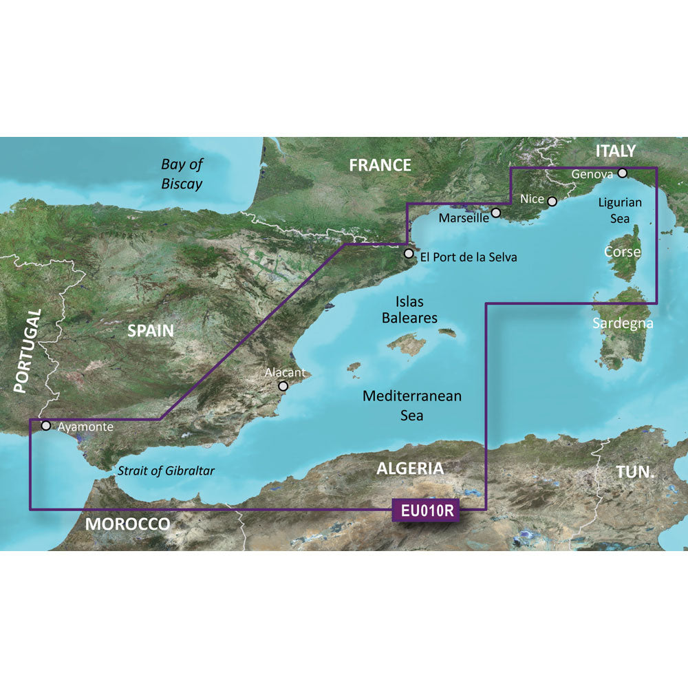 Garmin BlueChart® g3 HD - HXEU010R - Spain Mediterranean Coast -