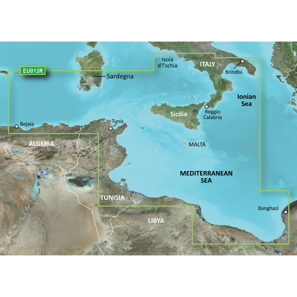 Garmin BlueChart® g3 HD - HXEU013R - Italy Southwest & Tunisia -