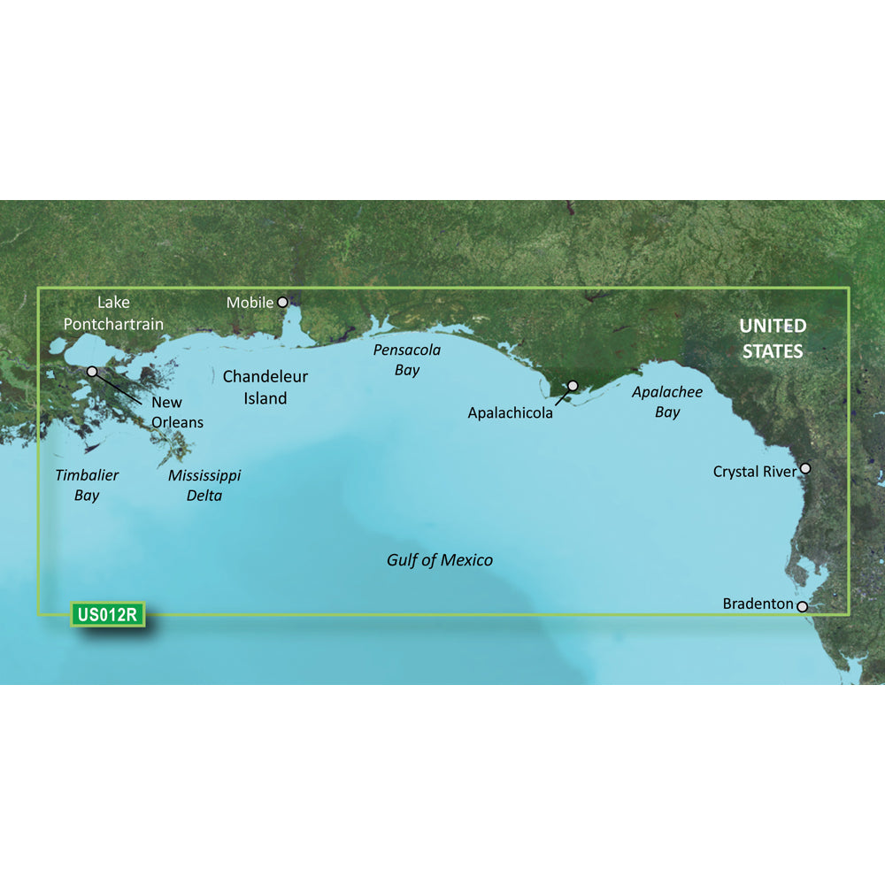 Garmin BlueChart® g3 Vision® HD - VUS012R - Tampa - New Orleans -