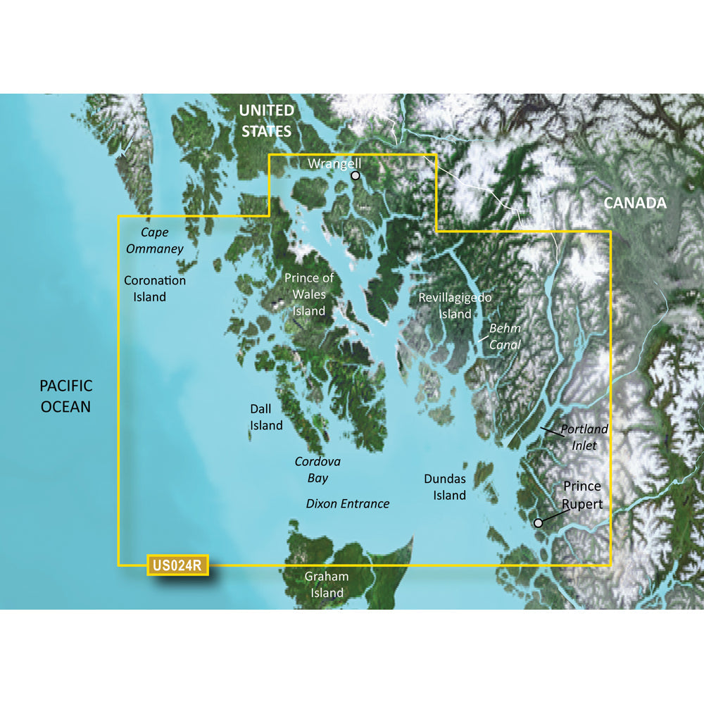 Garmin BlueChart® g3 Vision® HD - VUS024R - Wrangell - Dixon Entrance -