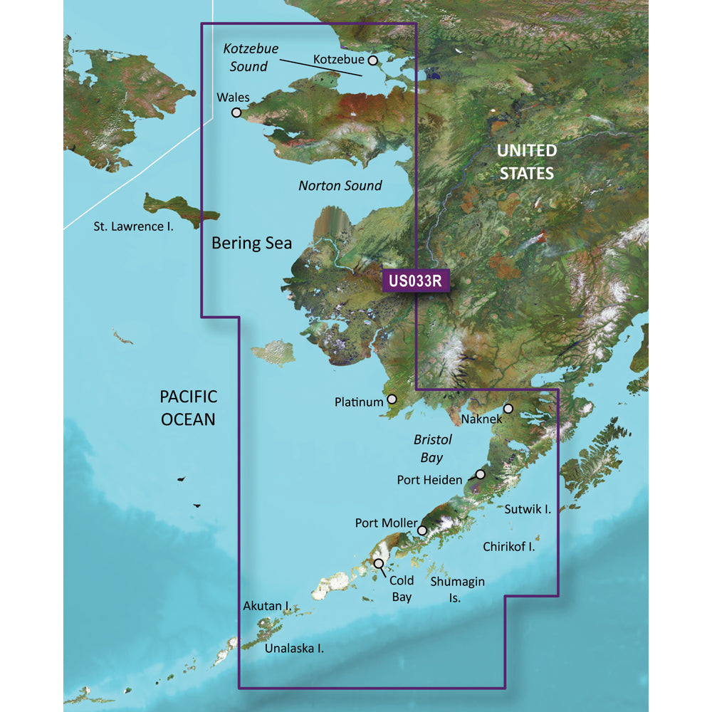 Garmin BlueChart® g3 Vision® HD - VUS033R - Bristol Bay - Kotzebue Snd. -