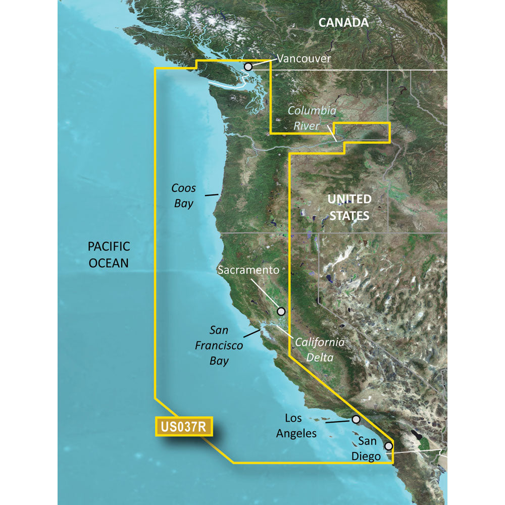 Garmin BlueChart® g3 Vision® HD - VUS037R - Vancouver - San Diego -