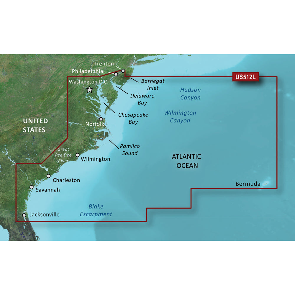 Garmin BlueChart® g3 Vision® HD - VUS512L - Mid-Atlantic -