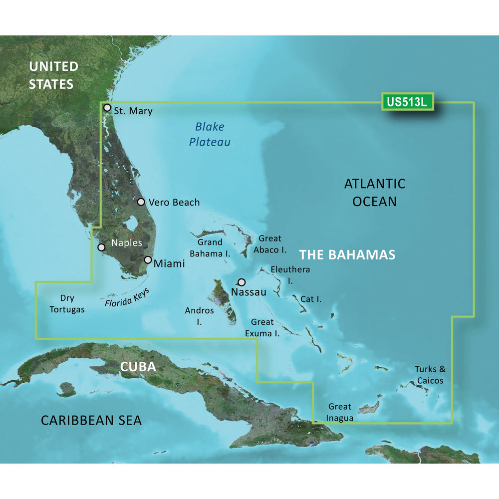 Garmin BlueChart® g3 Vision® HD - VUS513L - Jacksonville - Bahamas -