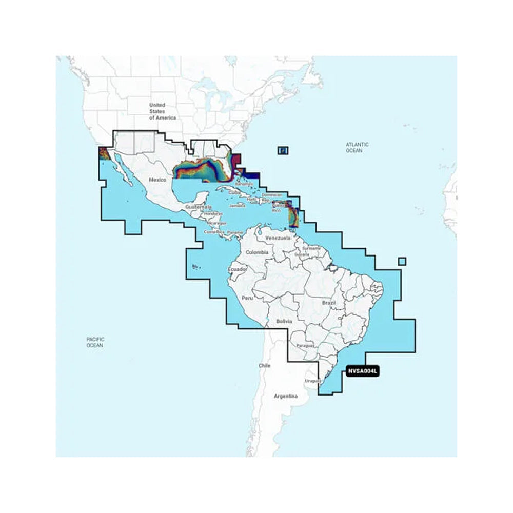 Garmin Navionics Vision+™ NVSA004L -Mexico, the Caribbean to Brazil - Inland &