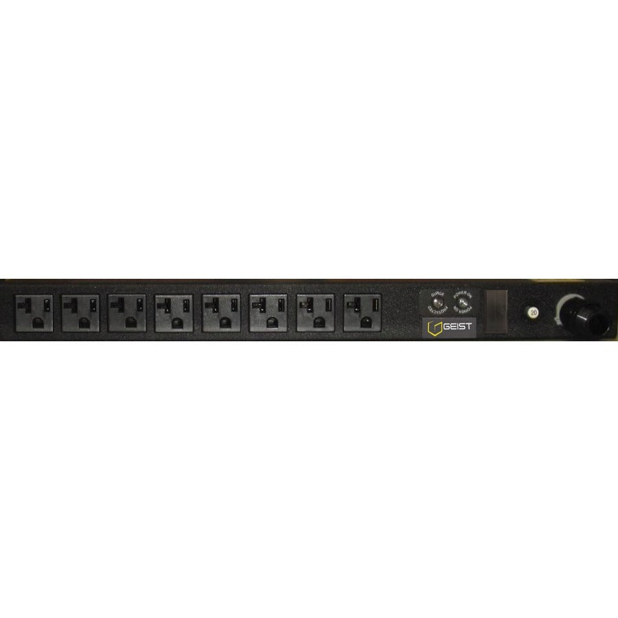 Geist Basic 8-Outlet Rack PDU - NEMA L5-20P Surge Protection Power Distribution Unit | Vertiv 12851