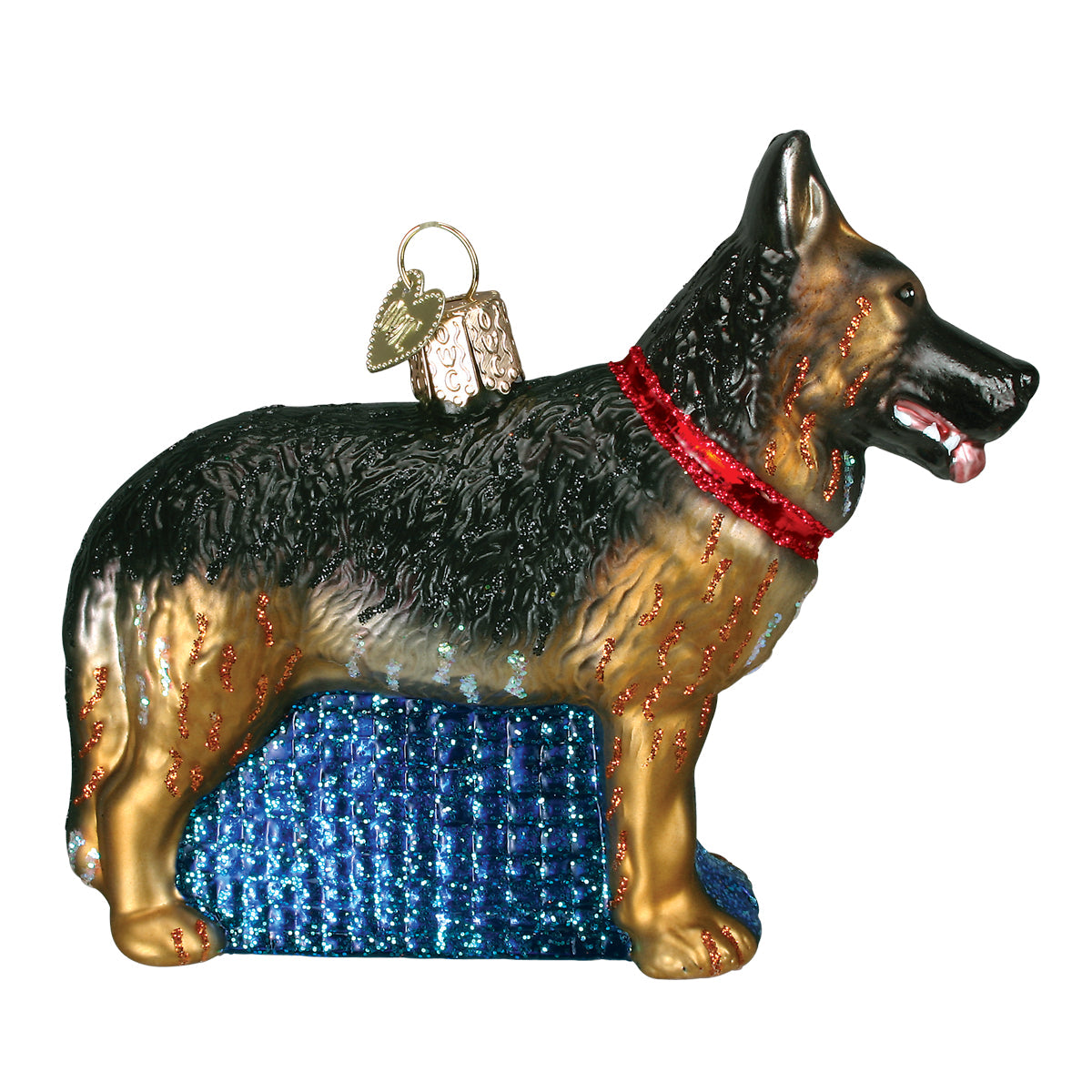 German Shepherd Glass Ornament
