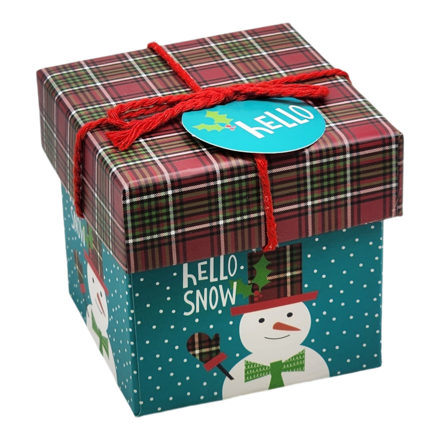 Gift Box Cube for Gift Cards - 3" x 3" - Hello Snow