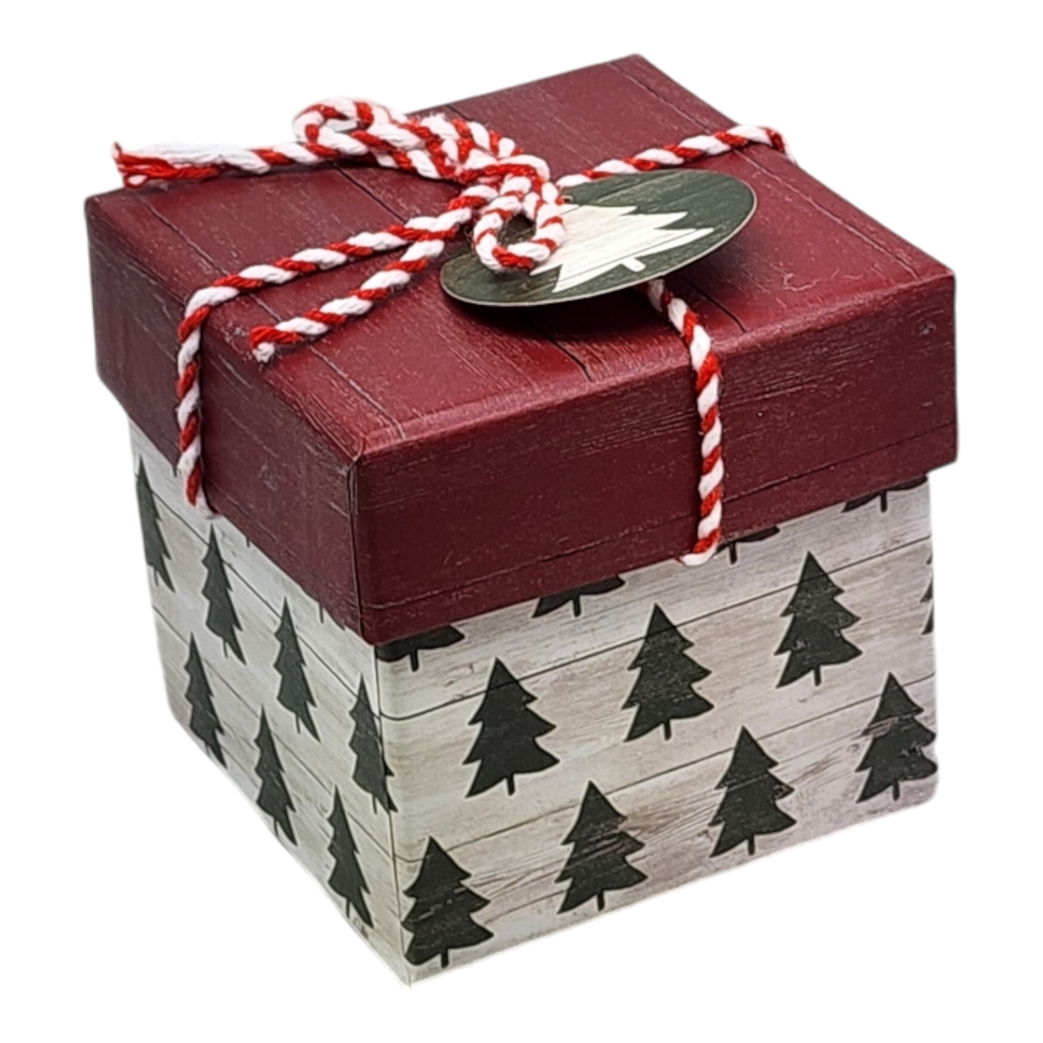 Gift Box Cube for Gift Cards - 3" x 3" - Tree Farm