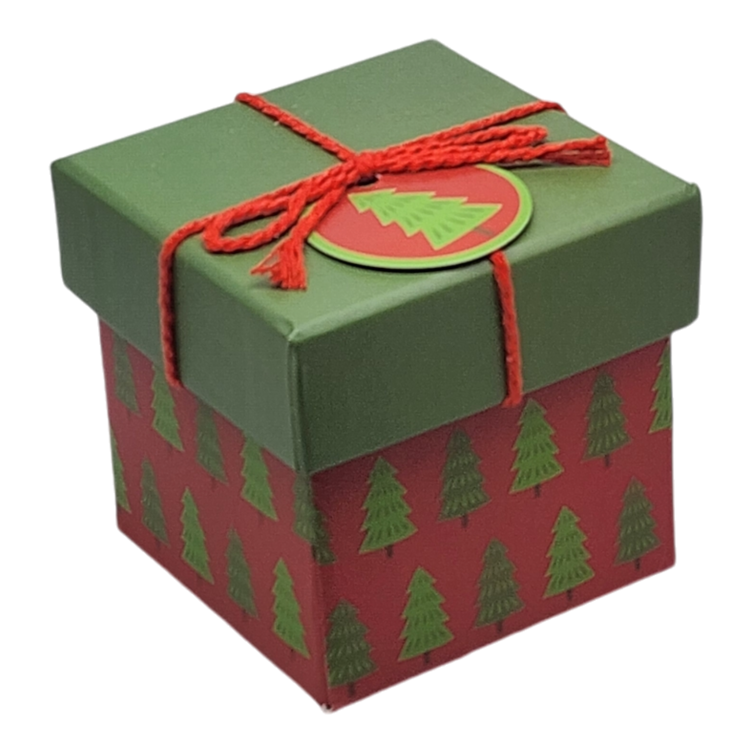 Gift Box Cube for Gift Cards - 3" x 3" - Trees