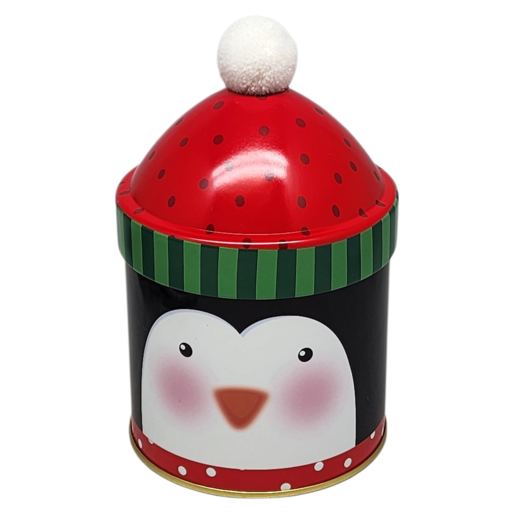 Gift Tin with Pom Pom Hat - Penguin