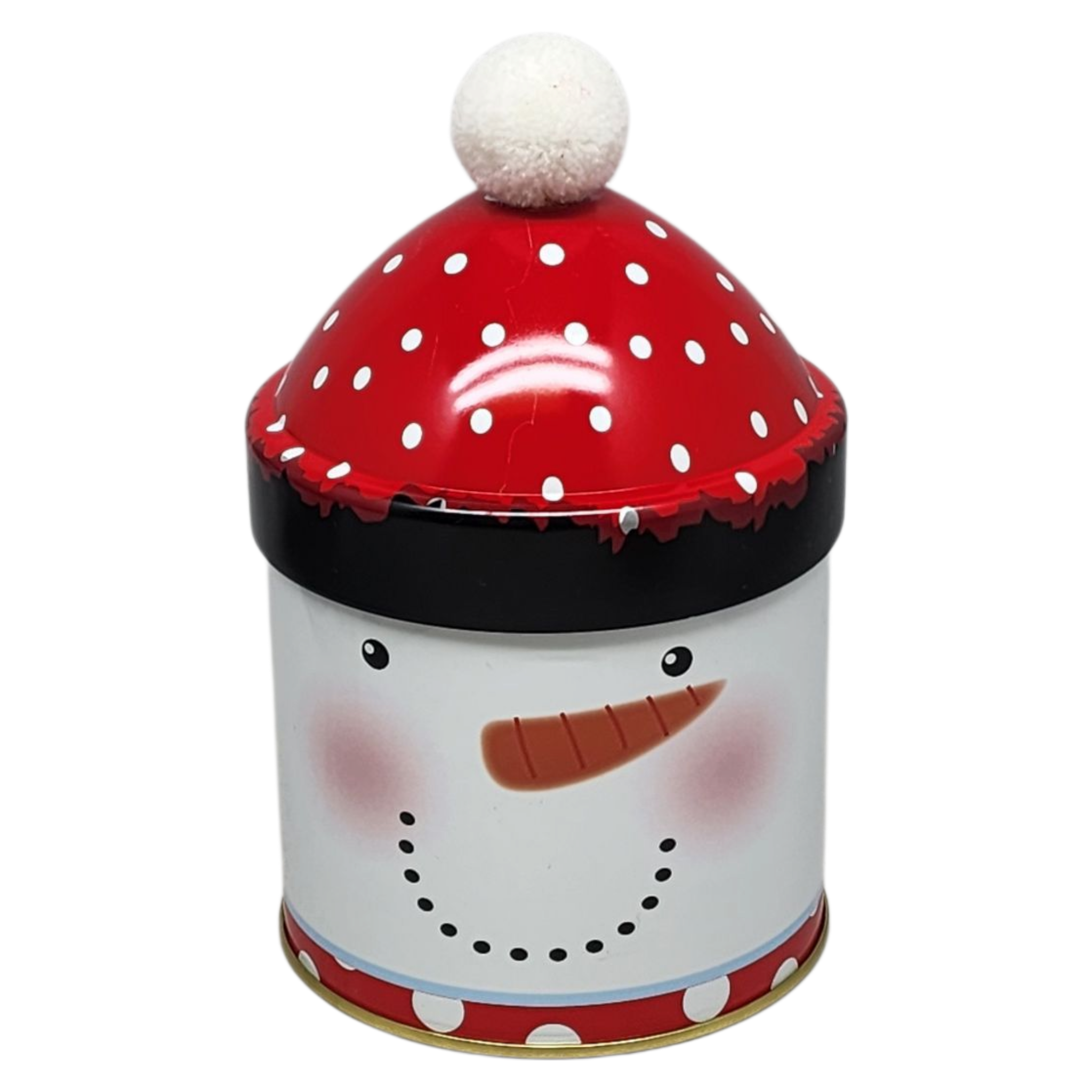 Gift Tin with Pom Pom Hat - Snowman