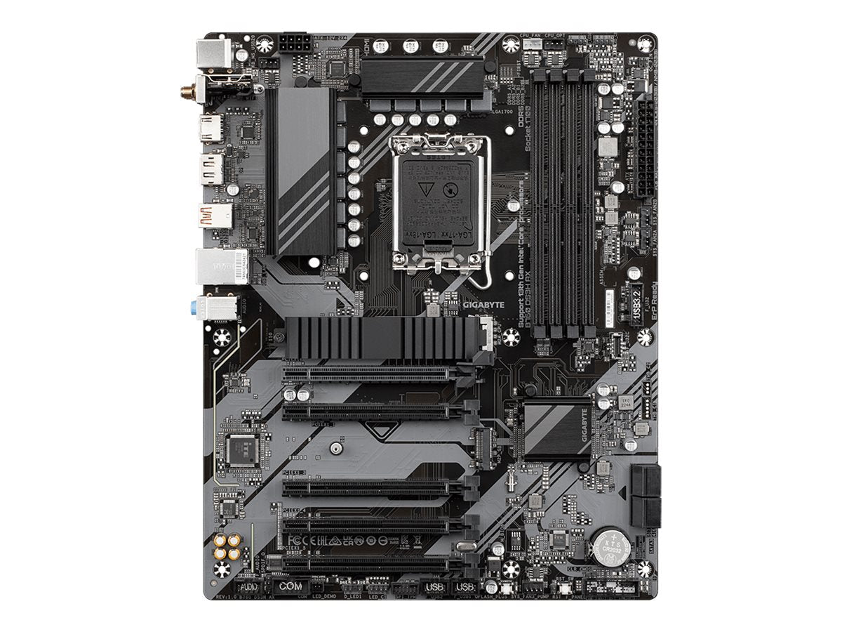 Gigabyte B760 DS3H AX - 1.X - motherboard - ATX - LGA1700 Socket - B760 Chipset - USB-C 3.2 Gen 2x2, USB 3.2 Gen 2, USB 3.2 Gen