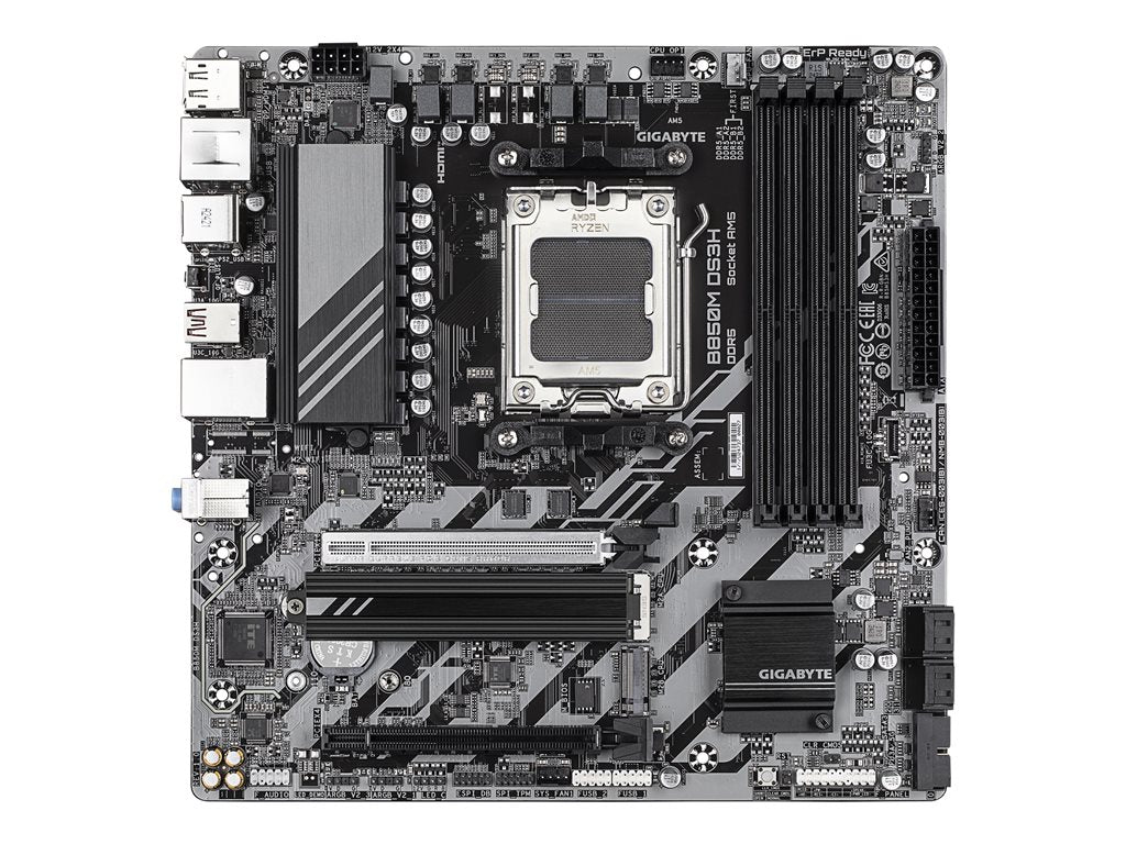 Gigabyte B850M DS3H - Motherboard - micro ATX - Socket AM5 - AMD B850 Chipset - USB-C 3.2 Gen 1, USB 3.2 Gen 2, USB 3.2