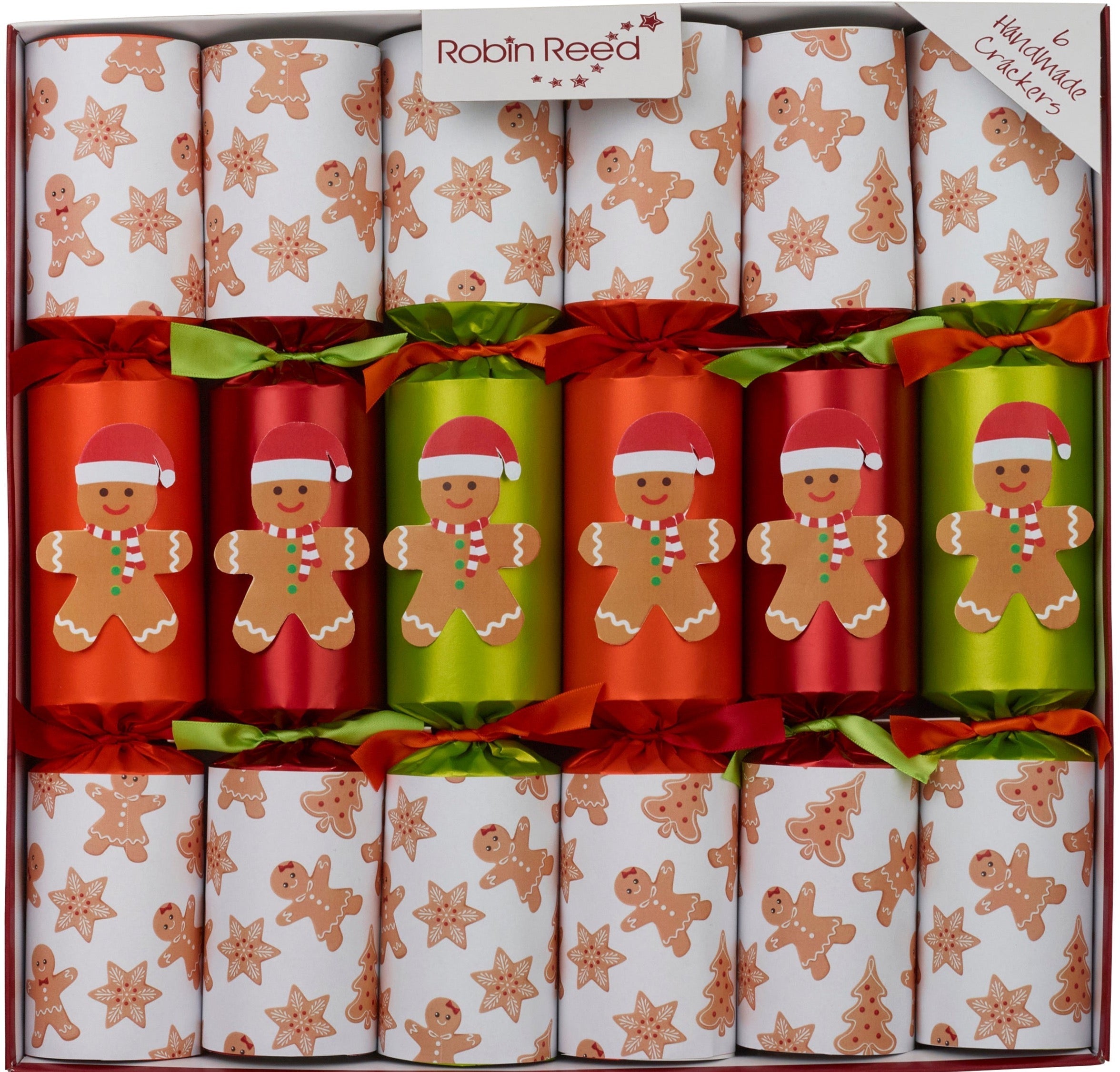 Gingerbread Boy - Party Crackers - 6 Piece Set