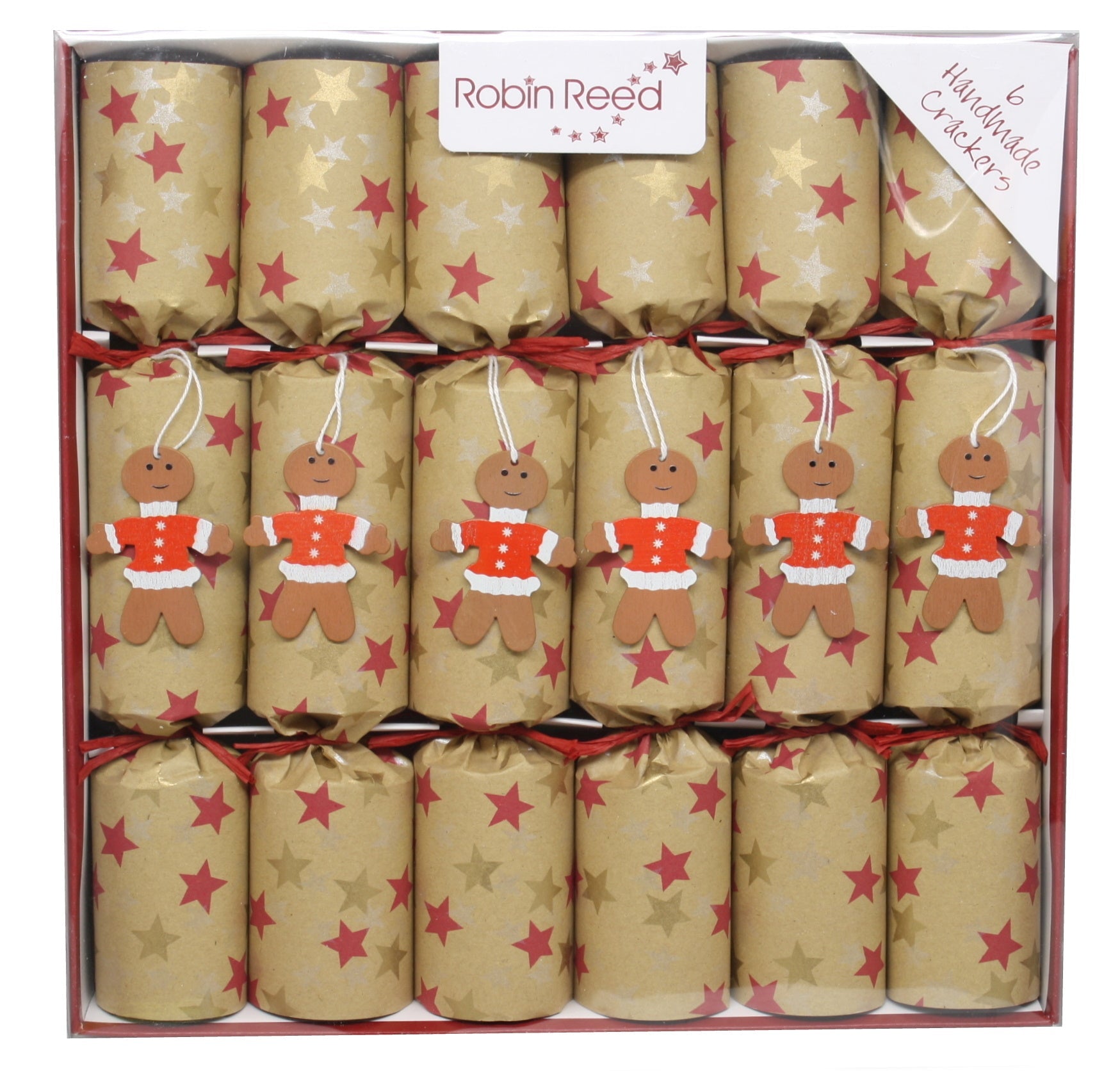 Gingerbread Boy - Party Crackers - 6 Piece Set