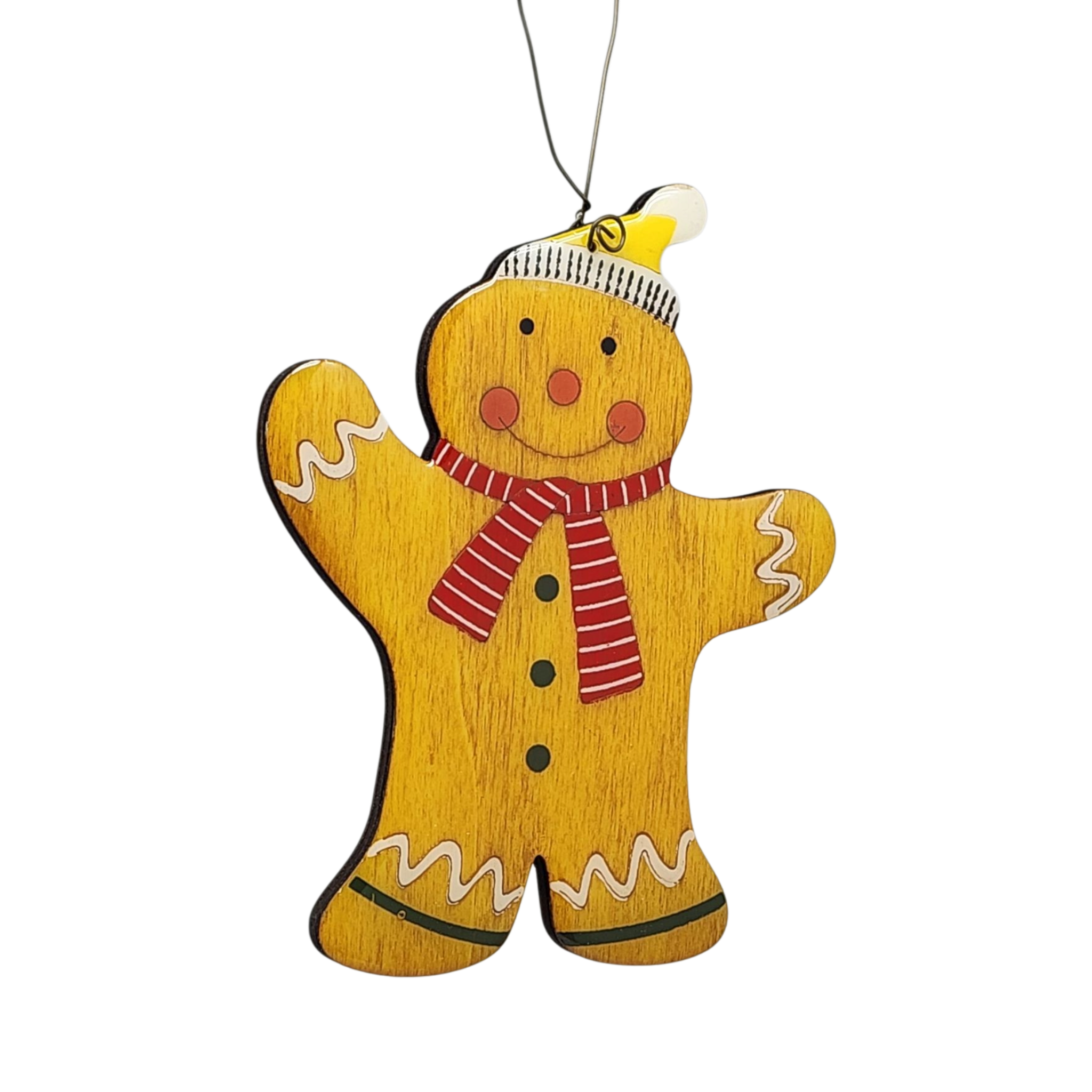 Gingerbread Man Ornament in Snow Hat