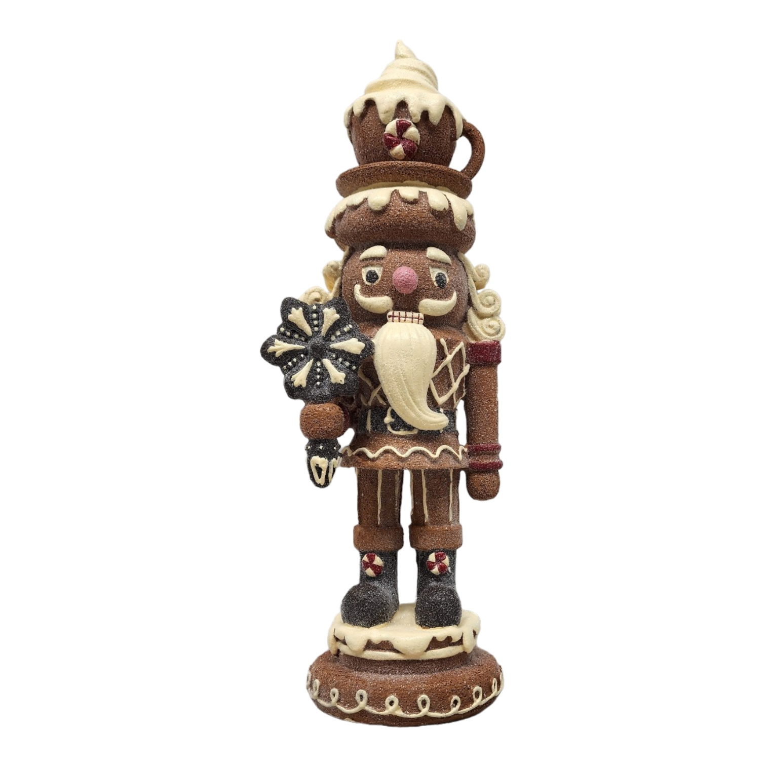 Gingerbread Nutcracker Figurine - Hot Cocoa