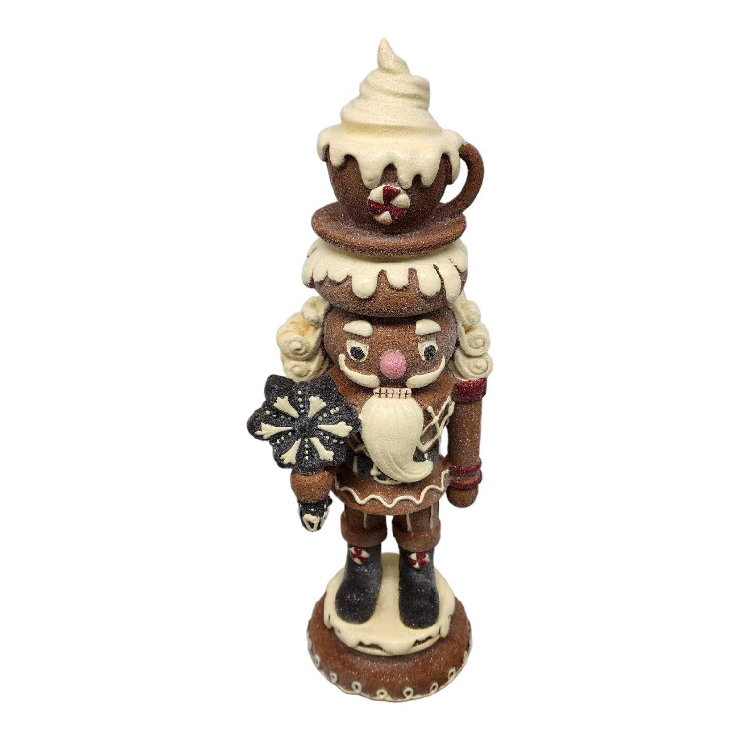 Gingerbread Nutcracker Figurine - Hot Cocoa