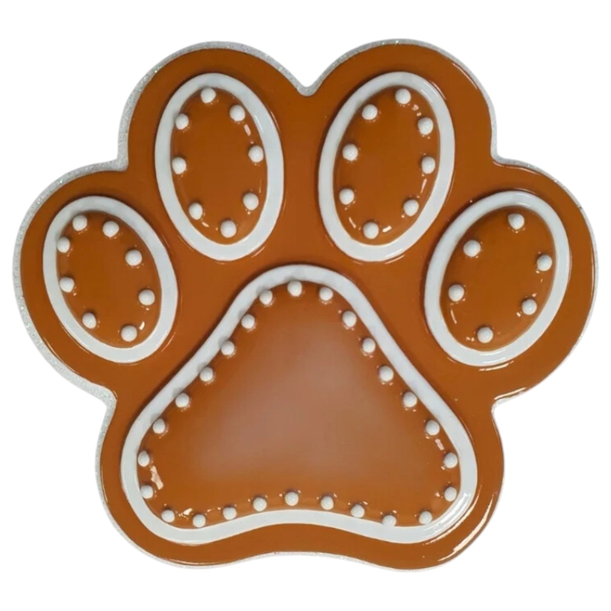 Gingerbread Paw Print Ornament