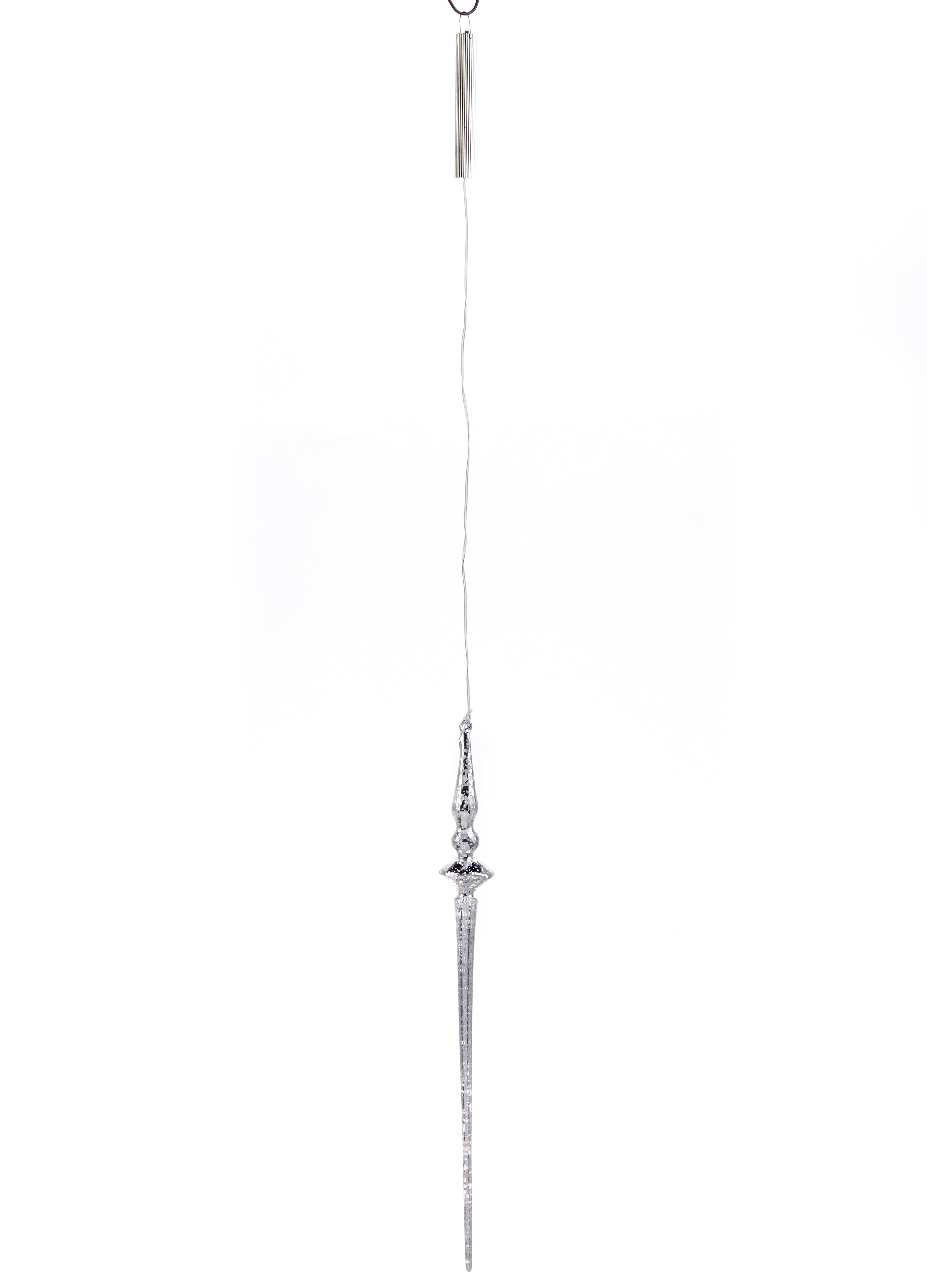 Glass LED Icicle Ornament