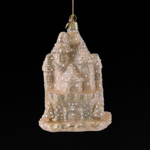 Glass Sand Castle Ornament