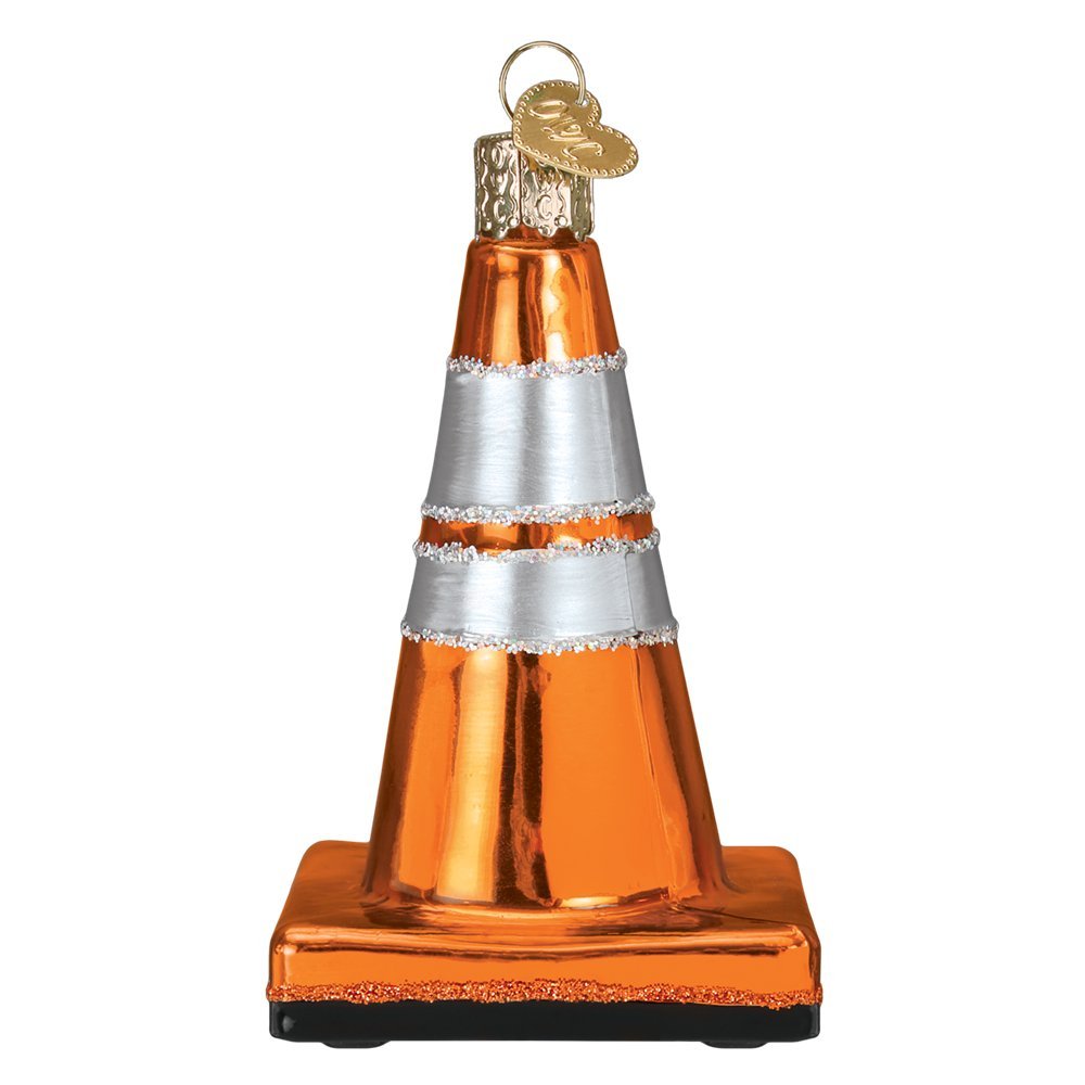 Glass Traffic Cone Ornament