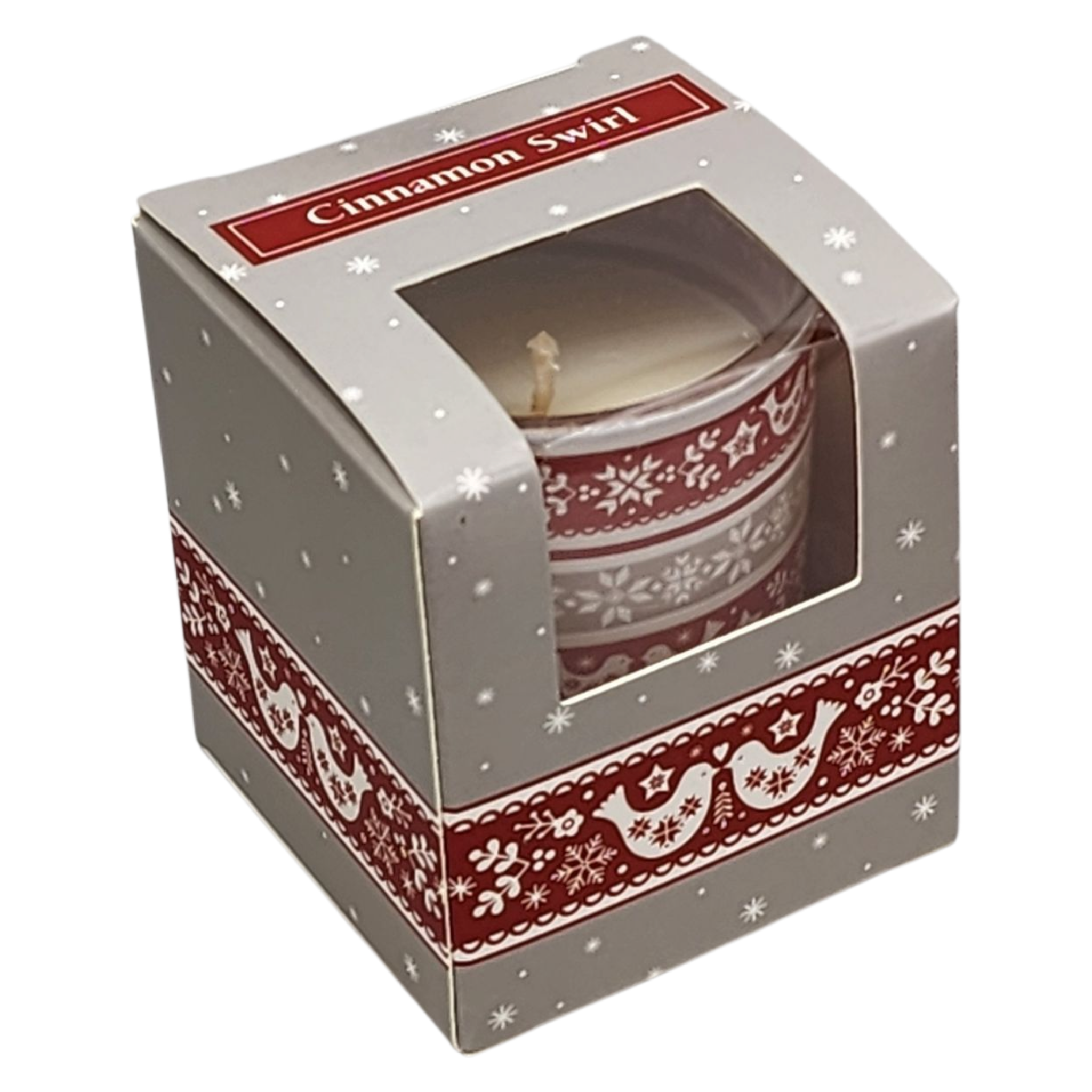 Glass Votive Scented Candle - Cinnamon Swirl