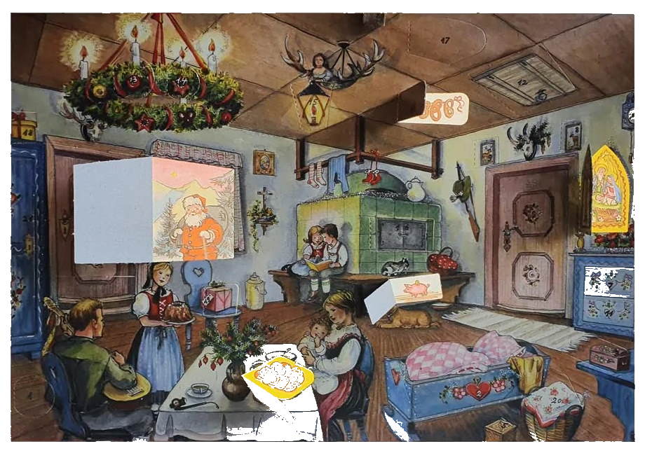 Glittered Advent Calendar - In The Room