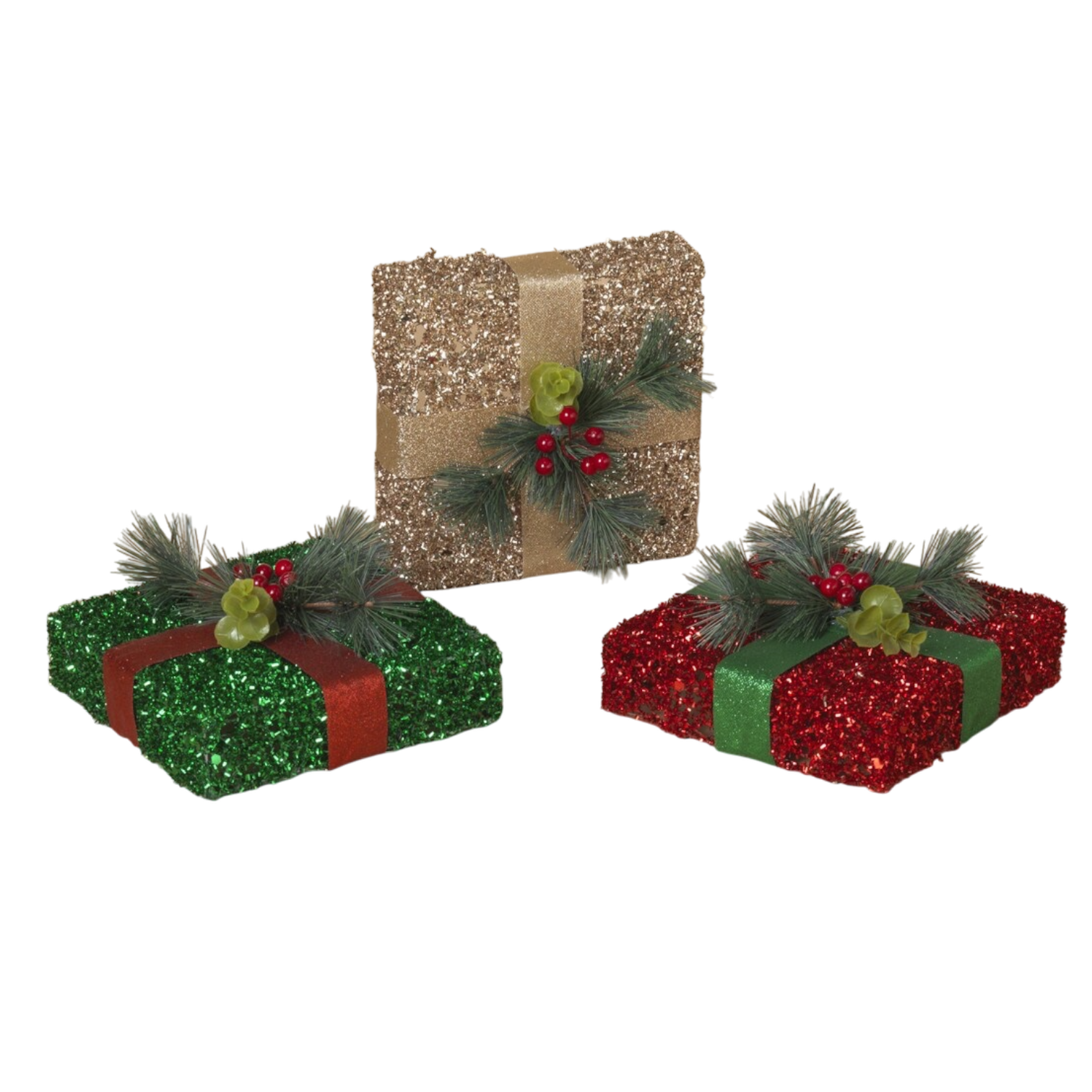 Glittering Holiday Gift Decoration -