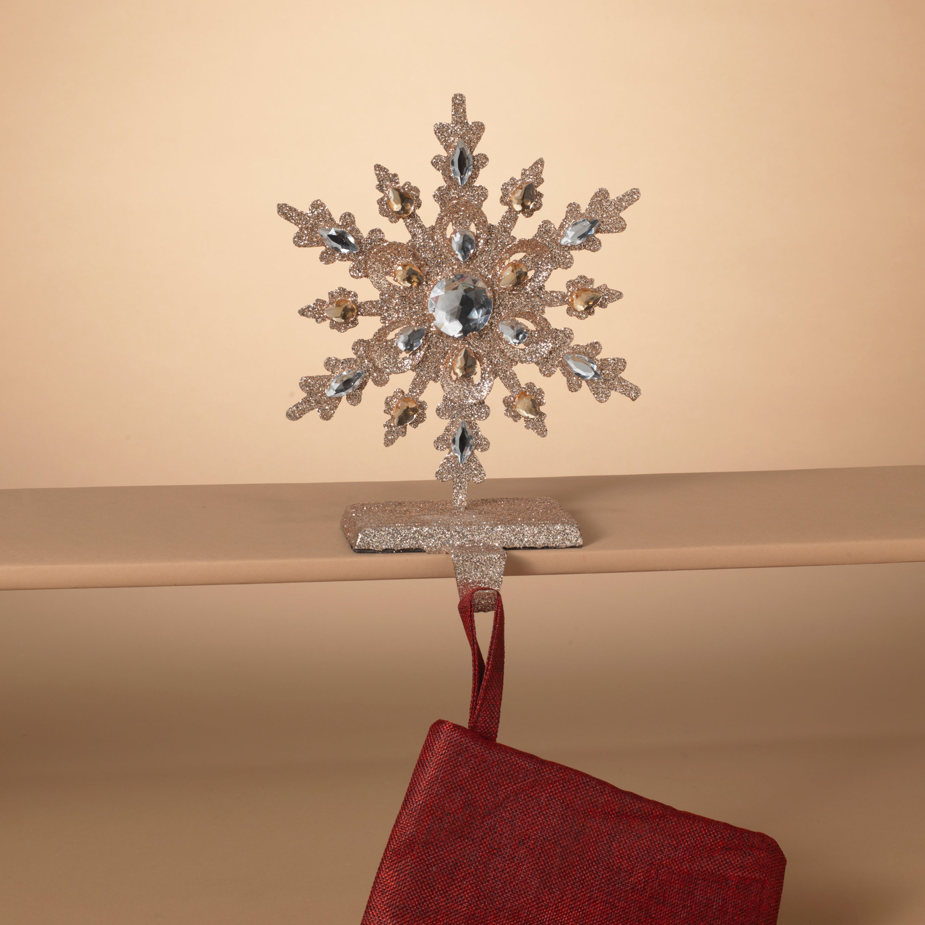 Gold Snowflake Stocking Hanger