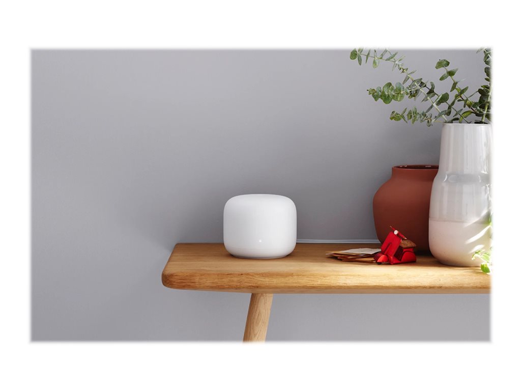 Google Nest Wifi - Wi-Fi system - (router) - up to 2,200 sq.ft - mesh 1GbE - Wi-Fi 5 - Dual Band