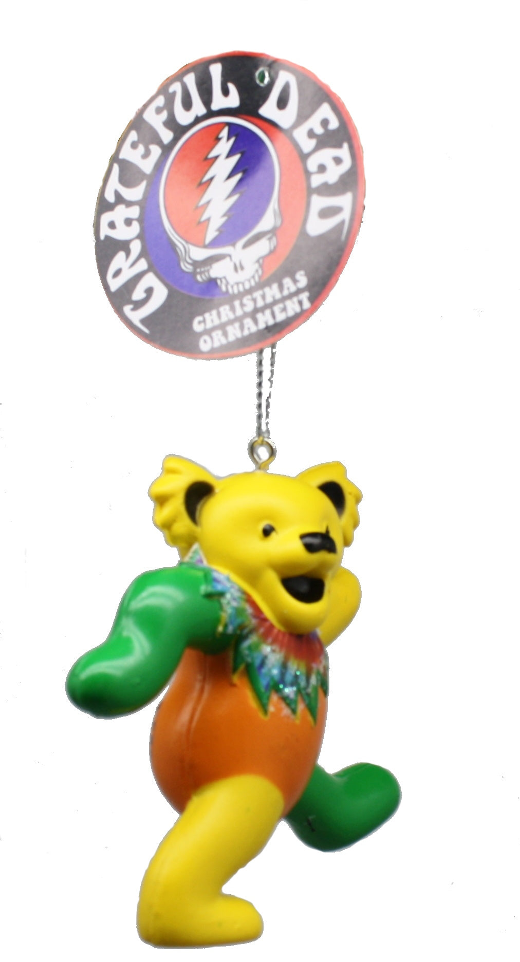 Grateful Dead Bear Ornament - Yellow