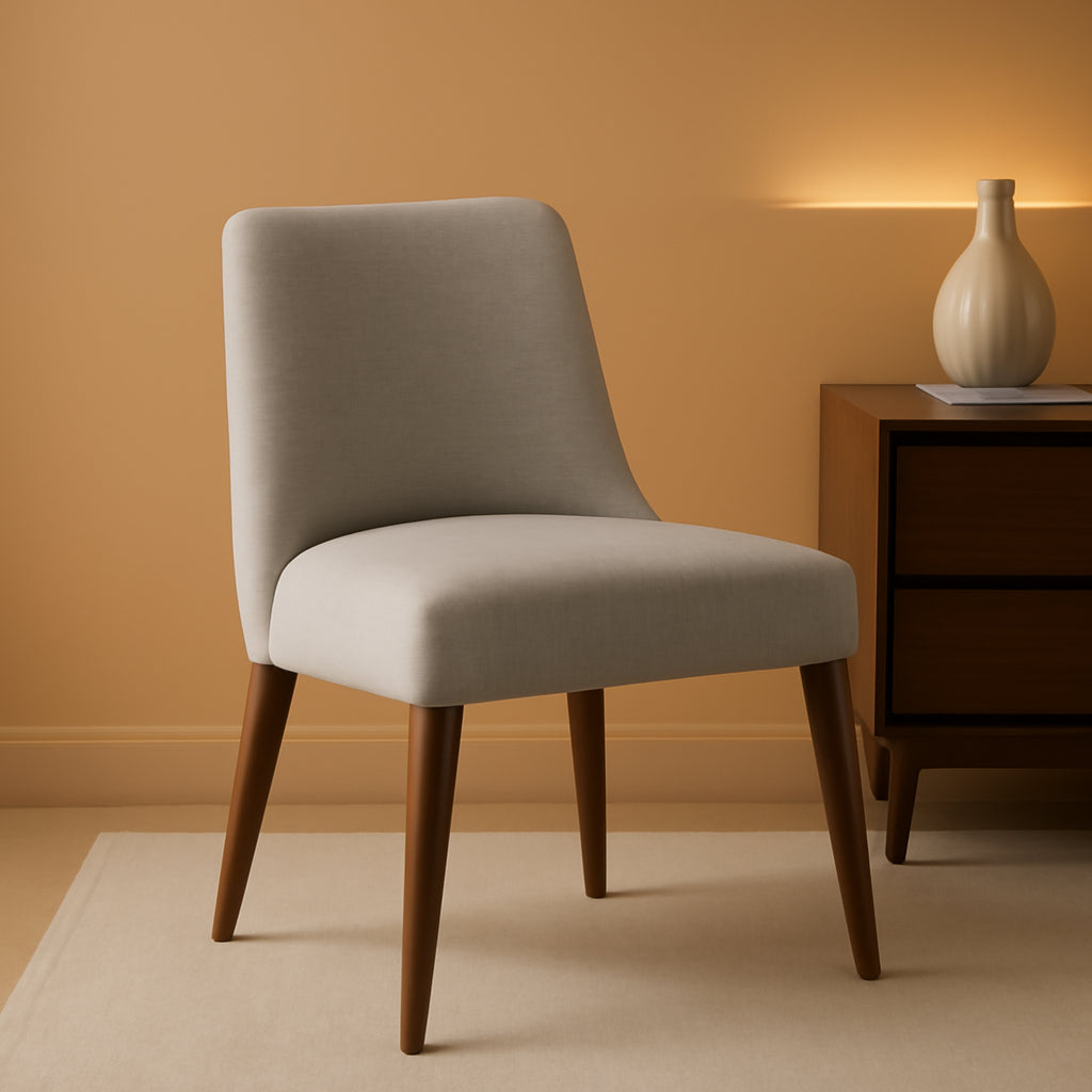 Gray Upholstered Dining Chair For Kitchen And Dining Room