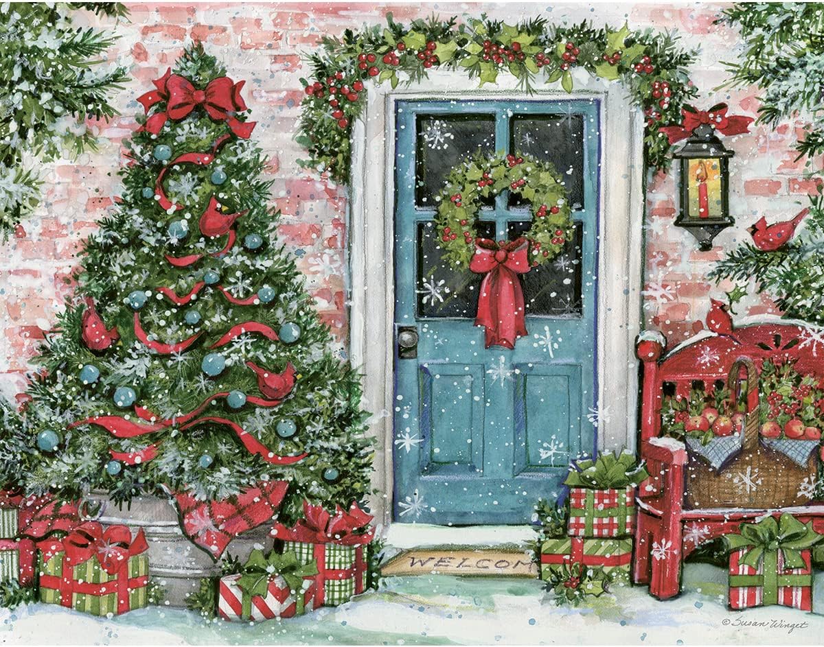 Greenery Greetings Boxed Christmas Cards